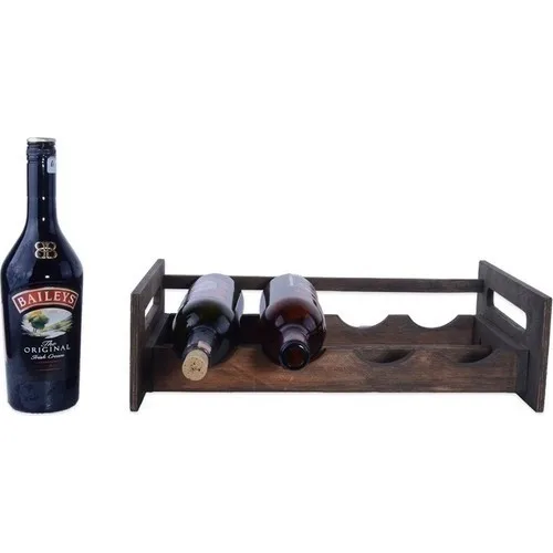 W & S Woody Sharky Solid Rustic Wood Wine Rack