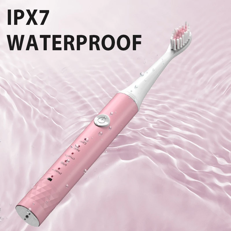 فرشاة أسنان كهربائية بالموجات الصوتية Mi فرشاة أسنان ذكية ملونة USB قابلة للشحن IPX7 مقاوم للماء لفرشاة الأسنان الرأس