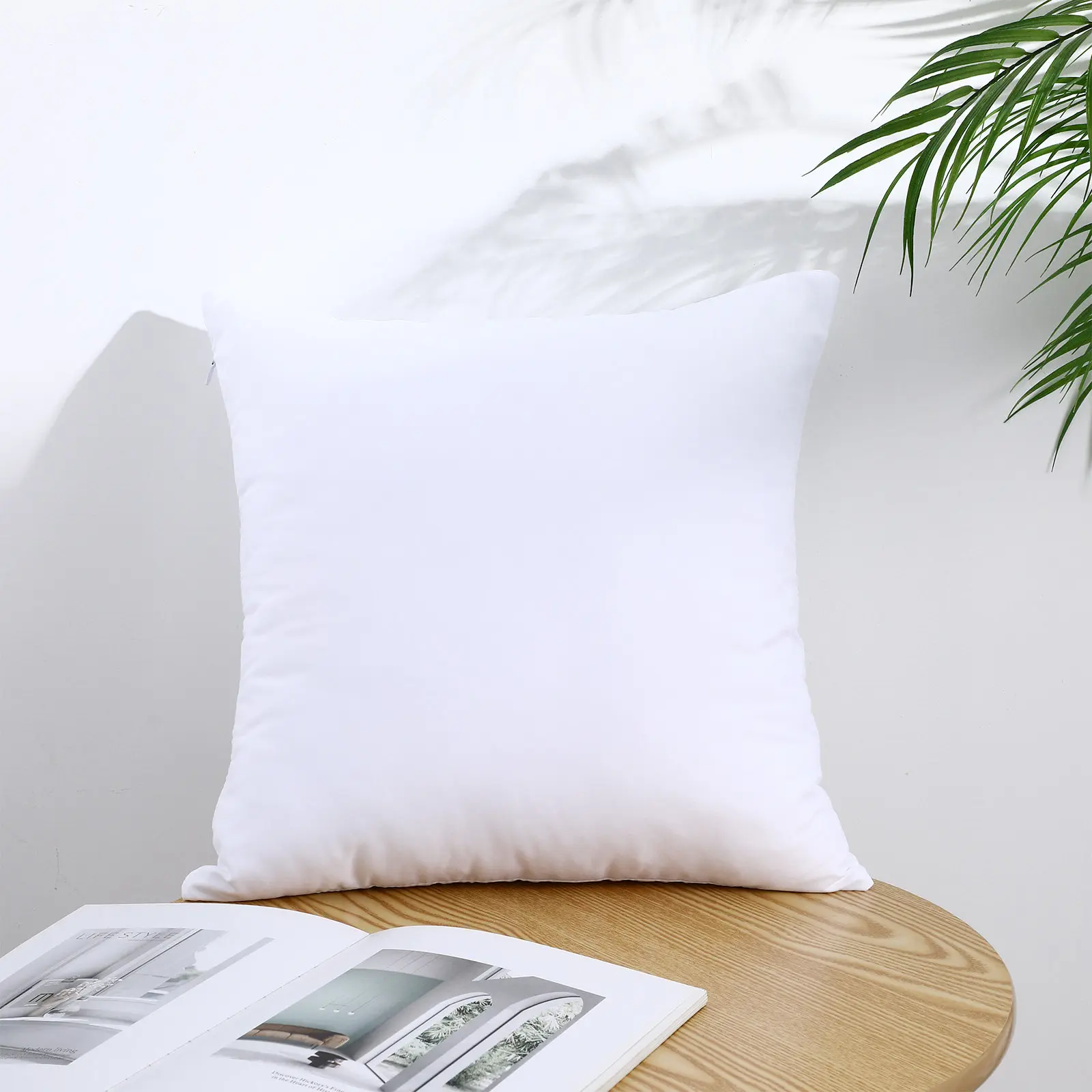 4Pcs Sublimation Pillow Covers 16x16 Inch White Blank Heat Transfer Pillowcase for DIY Sofa Decor Home Decor Protective Cushion