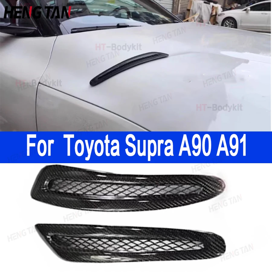 

For Toyota Supra A90 A91 Carbon Fiber/FRP/Forged Carbon Tuyere Rear Side Fender Intakes Air Vents Trim Cover Caps