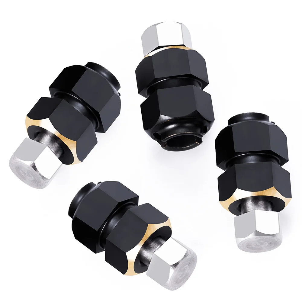 Mibidao 4pcs schwarz beschichtung messing verbreitern rad hex erweiterte adapter für TRX-4M 1/18 rc auto upgrade teile