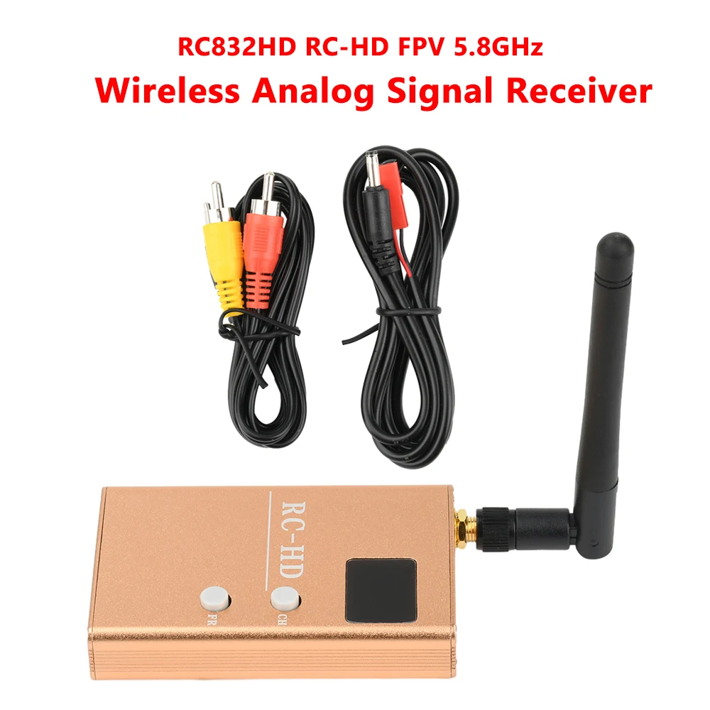 

RC832HD RC-HD FPV 5.8G 5.8GHz Wireless Analog Signal Receiver 48 Channels Receiver HDMI With A/V and Power Cables For Quadcopter
