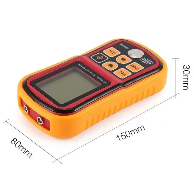 Digital Ultrasonic Thickness Gauge Tester Plastic Glass Ceramics Metal Steel plate Pipe Wall GM100 Thickness Gauge