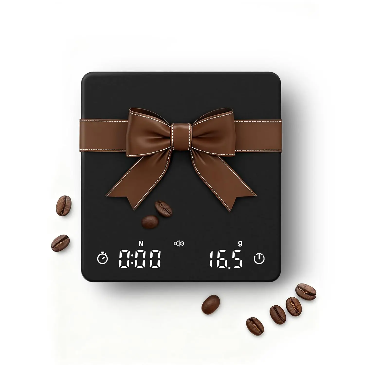 

Rechargeable Coffee Scale 2kg/0.1g, Mini Espresso Scale with Timer, Black