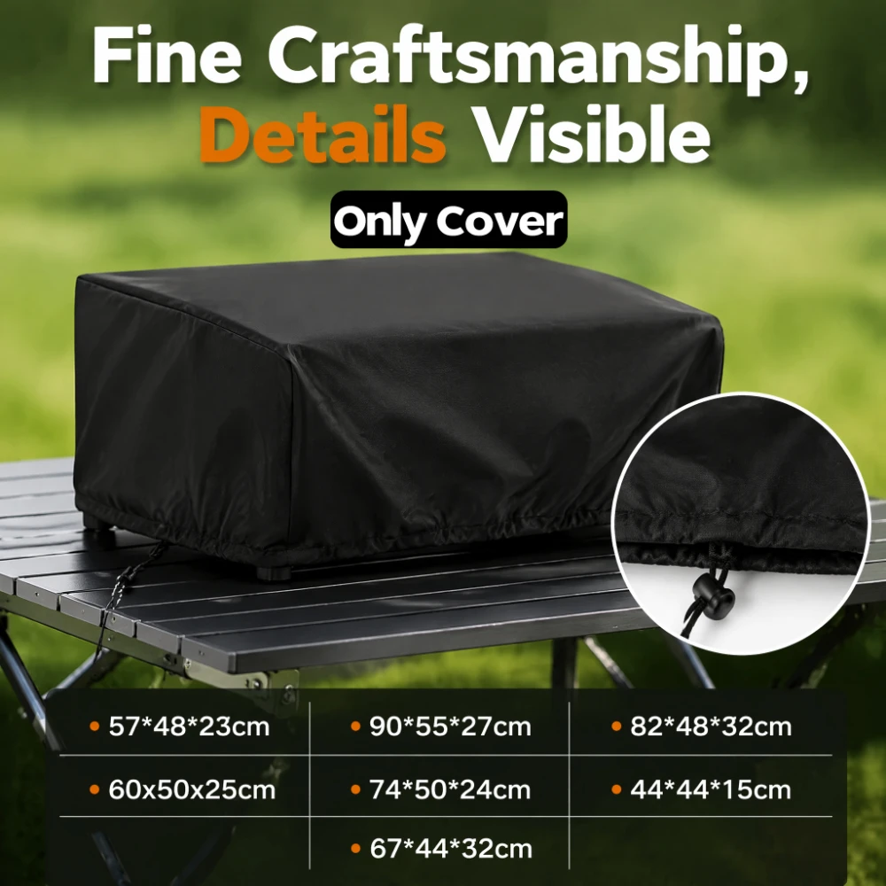 Polyester Flat Top Cover, Universal for 17–35 Inch Tabletop Gas Grill & Griddle Combo