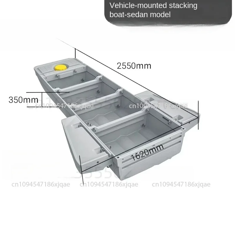 تعزيز المحمولة سيارة محمولة قارب قابل للطي في الهواء الطلق صديقة للبيئة سميكة البلاستيك قارب صيد سيارة على غرار الجمعية تصميم قابل للطي #1