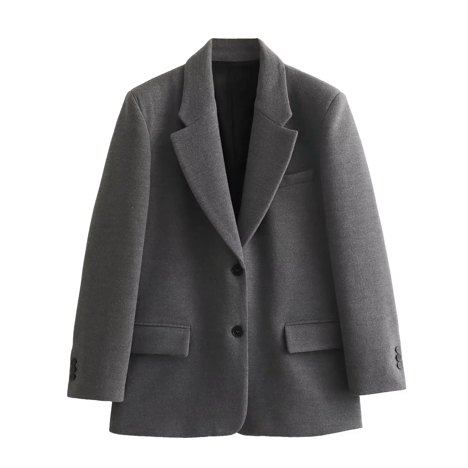 Women's new fashionable commuter windband shoulder pad straight tube suit jacket