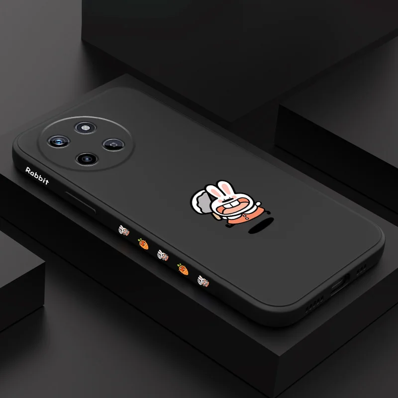 

Escape Carrot Phone Case For OPPO Realme 14 13 12 11 10 9 9i 8 8i 7 Pro Plus C35 C21Y C25Y C25 4G 5G Liquid Silicone Cover
