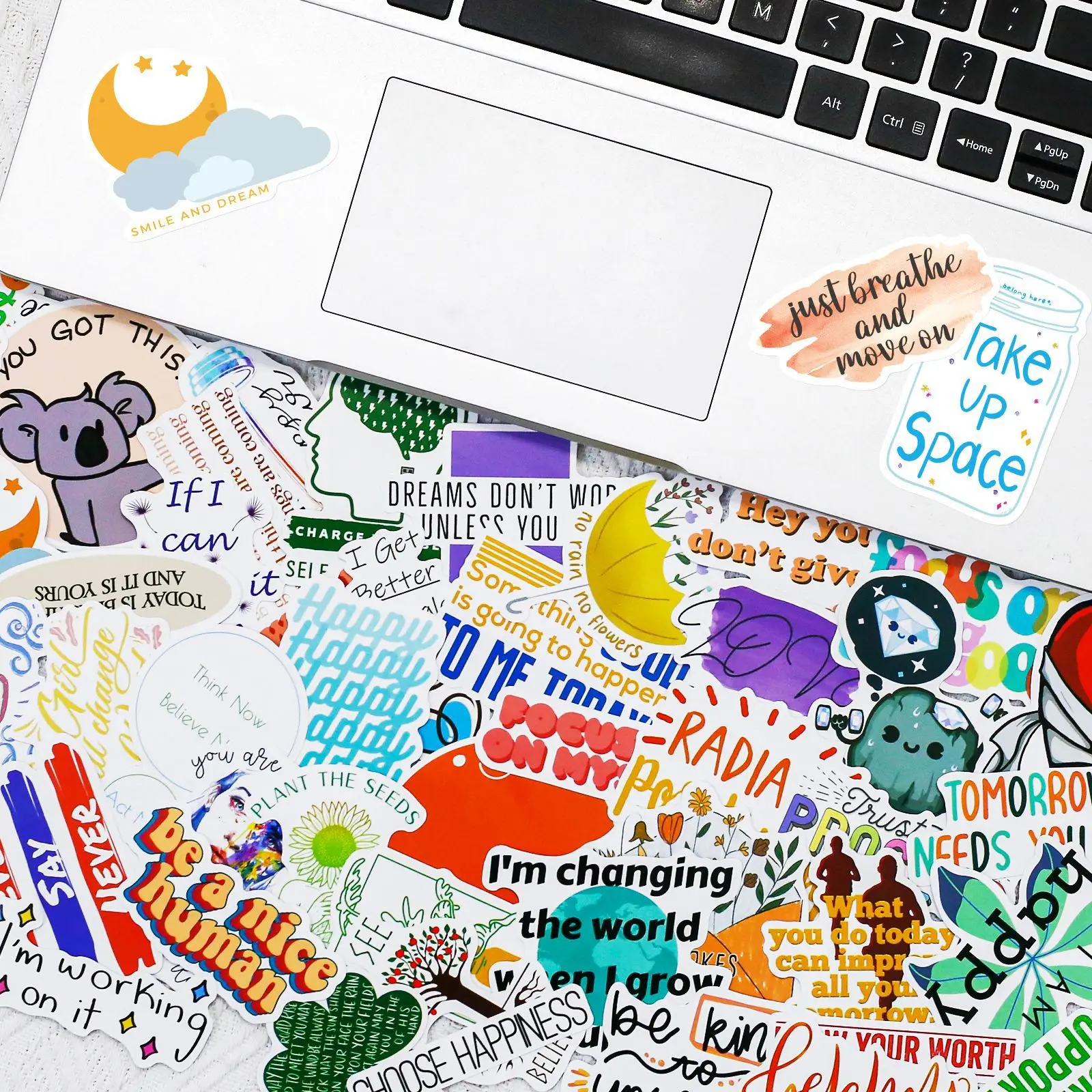 50PCS Healing Words for the Soul Graffiti Stickers Water Bottle Laptop Mobile Phone Skateboard Kids Adult Stickers