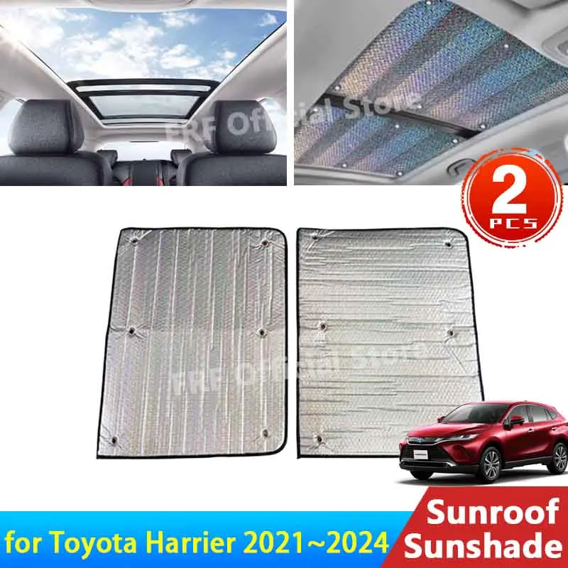 for Toyota Harrier Venza XU80 80 2021~2024 Accessories Sunroof Sunshade Roof Sunscreen Heat Insulation Windshield Aluminum Foil