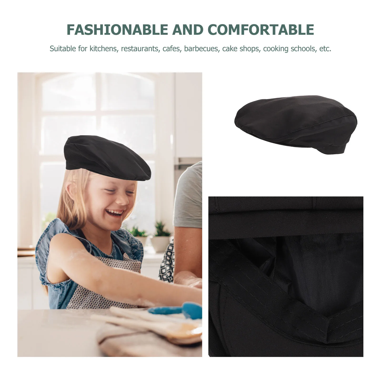 요리사 모자 면 유니섹스 요리 베레모 레스토랑 주방 바베큐 베이킹 학교 웨이터 캡 유니폼 케이터링 작업자 모자