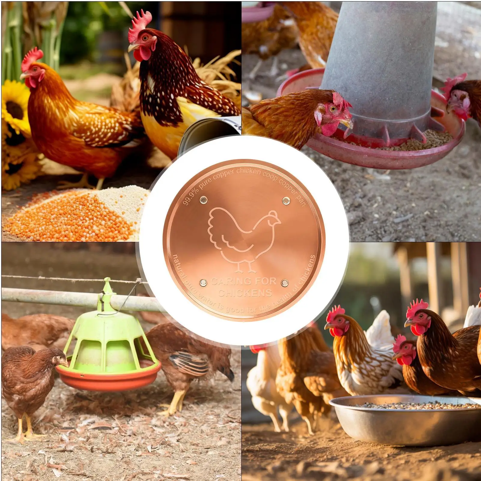 Copper Disc For Bird Bath 4 Inches Water Purification Disc Copper Cleaning Disk For Outdoor Garden Patio Lawn Fountain Bowl - view 5