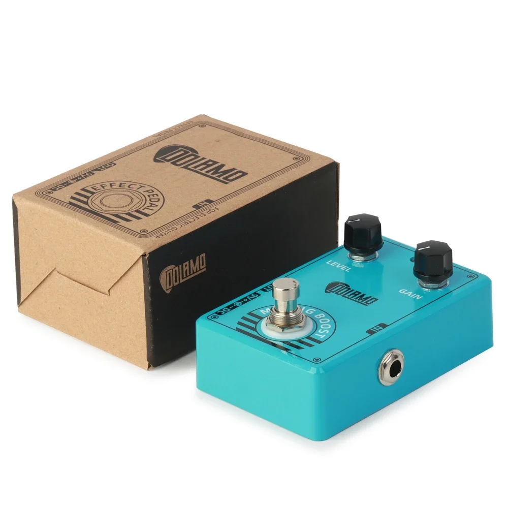 Dolamo D-10 Boost Pedale effetti per chitarra elettrica Involucro in lega Controlli di livello e guadagno True Bypass Accessori e parti per chitarra a pedale