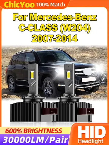 메르세데스-벤츠 C-CLASS (W204) 2007-2012 2013 2014 LED 자동차 조명, HID 크세논 헤드램프 전구, 30000LM, 120W, 12V, 24V, 전면 램프