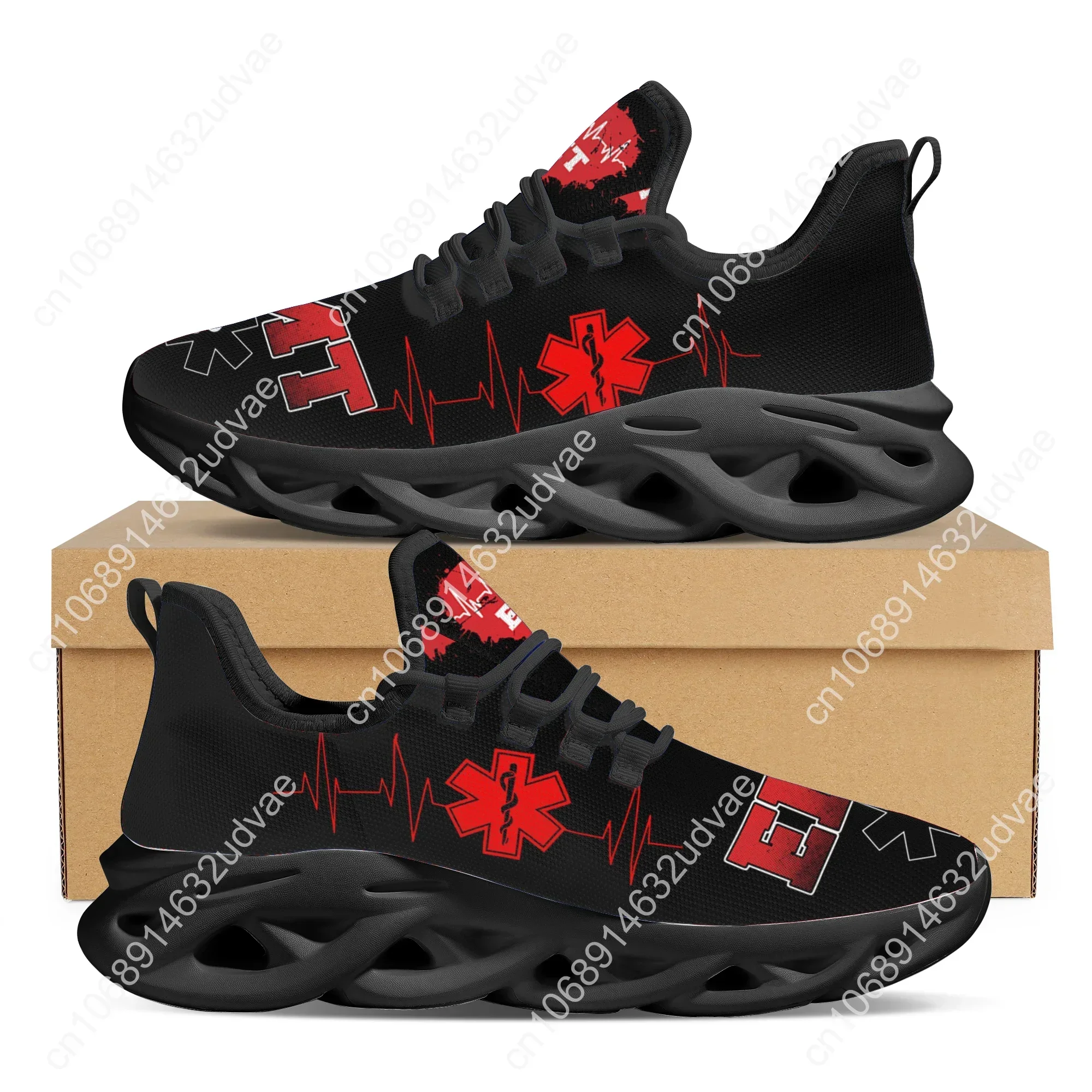 2025 رائجة البيع حذاء مسطح موضة المسعف EMT EMS نمط شبكة أحذية رياضية للنساء تنفس الأحذية Zapatillas #2