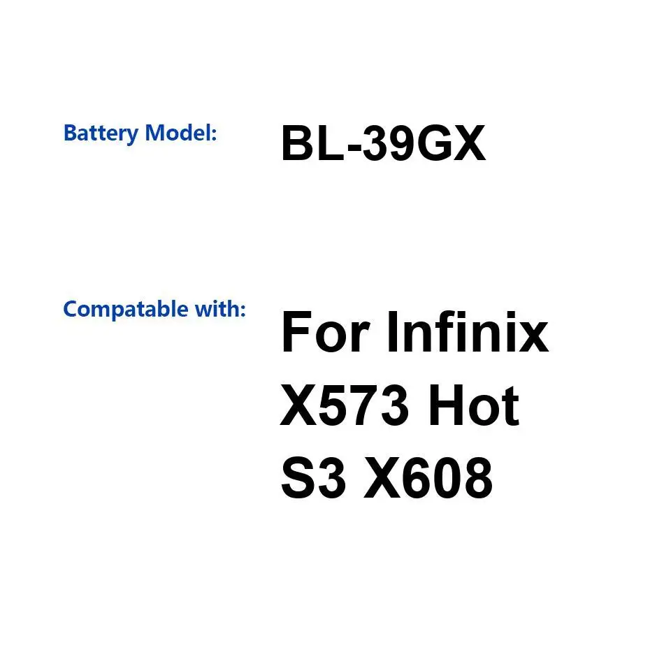 Reliable Power Supply Mobile Phone Battery 4000mAh BL-39GX For Infinix X573 Hot S3 X608