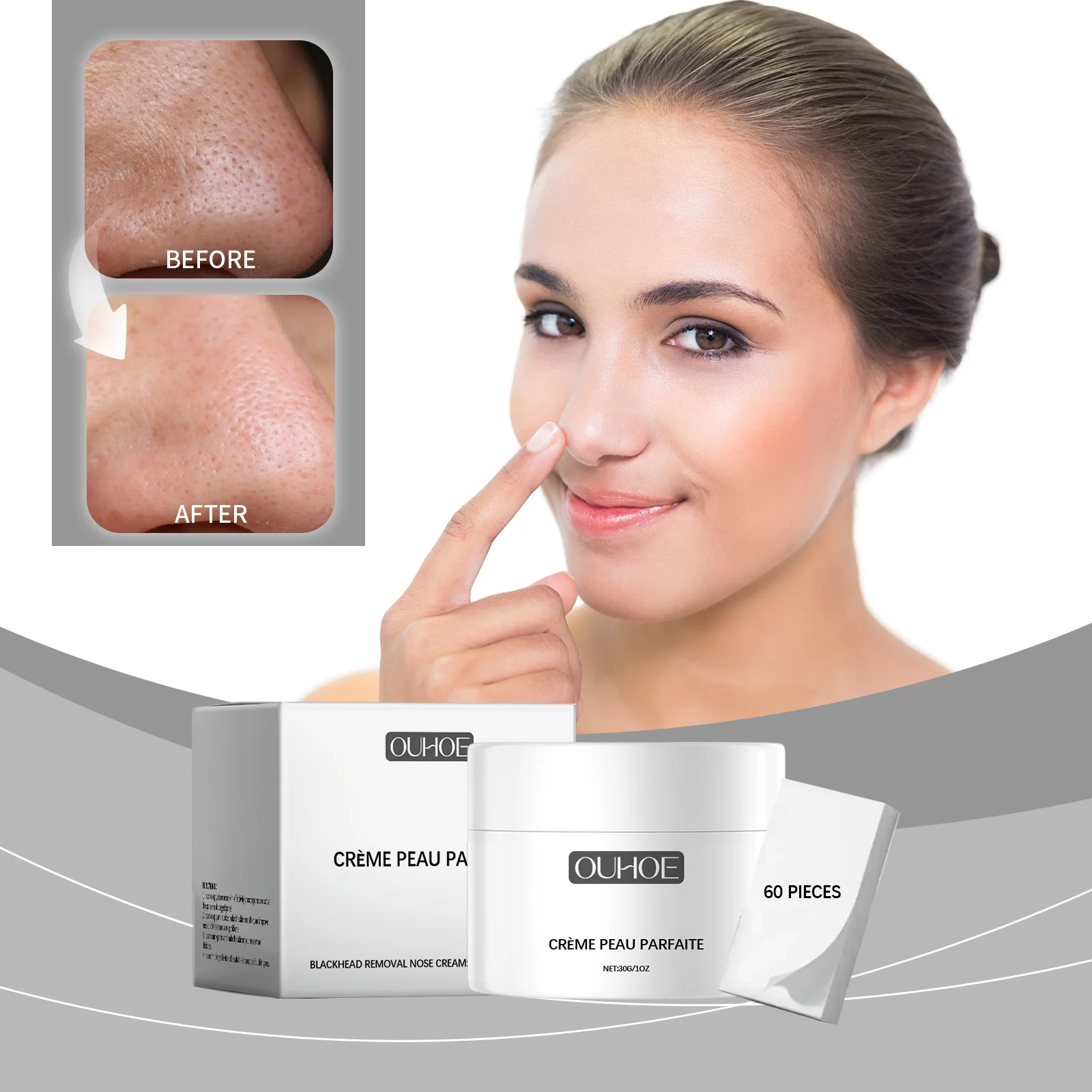 

Blackhead removal nose cream, Gentle Care, Clean Blackheads and Pimples, Balance Oil and Fat, Refreshing Nose Patch
