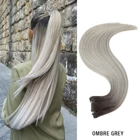 Mechones de pelo sintético Gladys, 30 pulgadas, 200 gramos, pelo liso Yaki largo, extensión de trama de pelo de fibra de alta temperatura