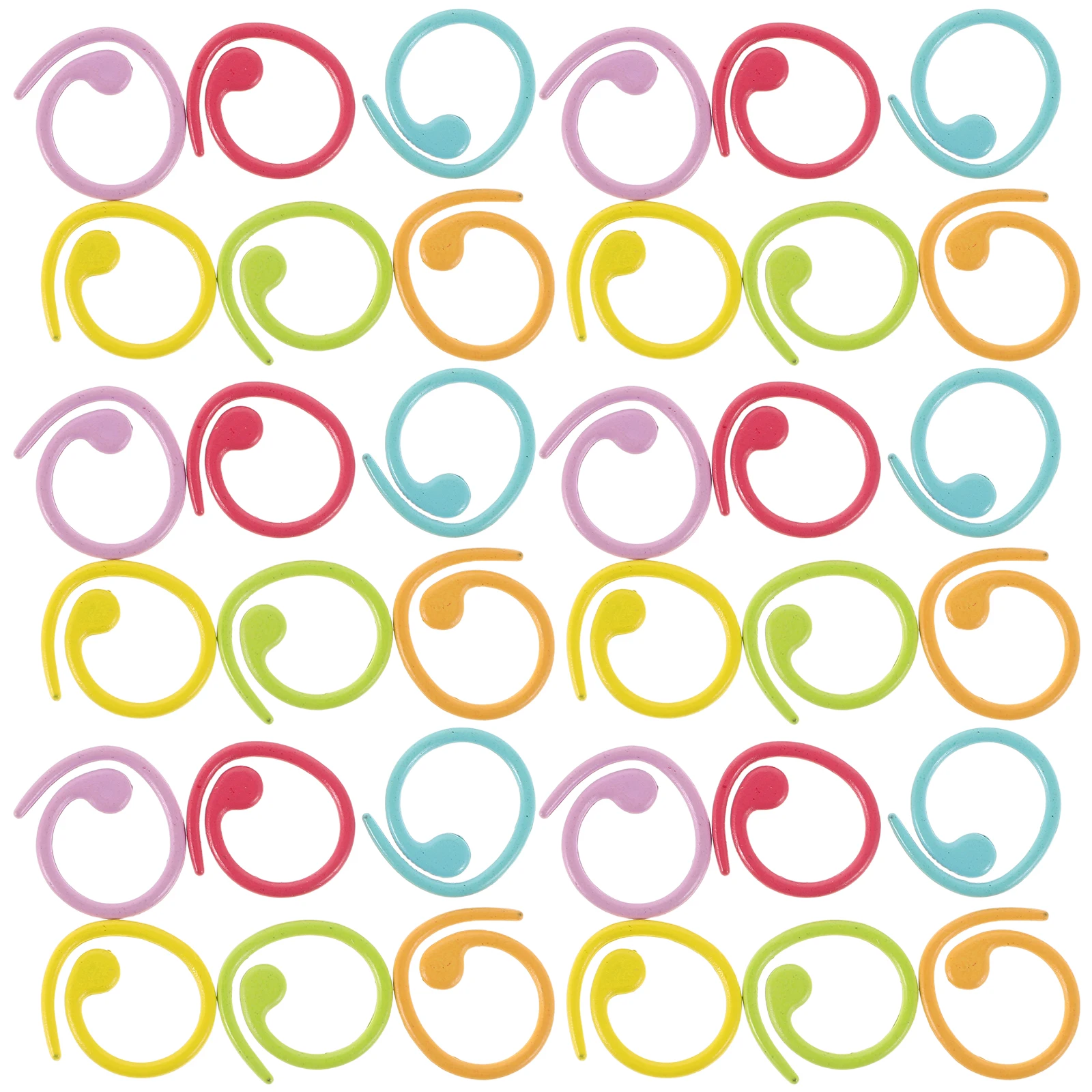 

100pcs Stitch Marker Knitting Accessories Spiral Metal Colorful Compact Portable Crochet Gadgets Place Markers for Knitting
