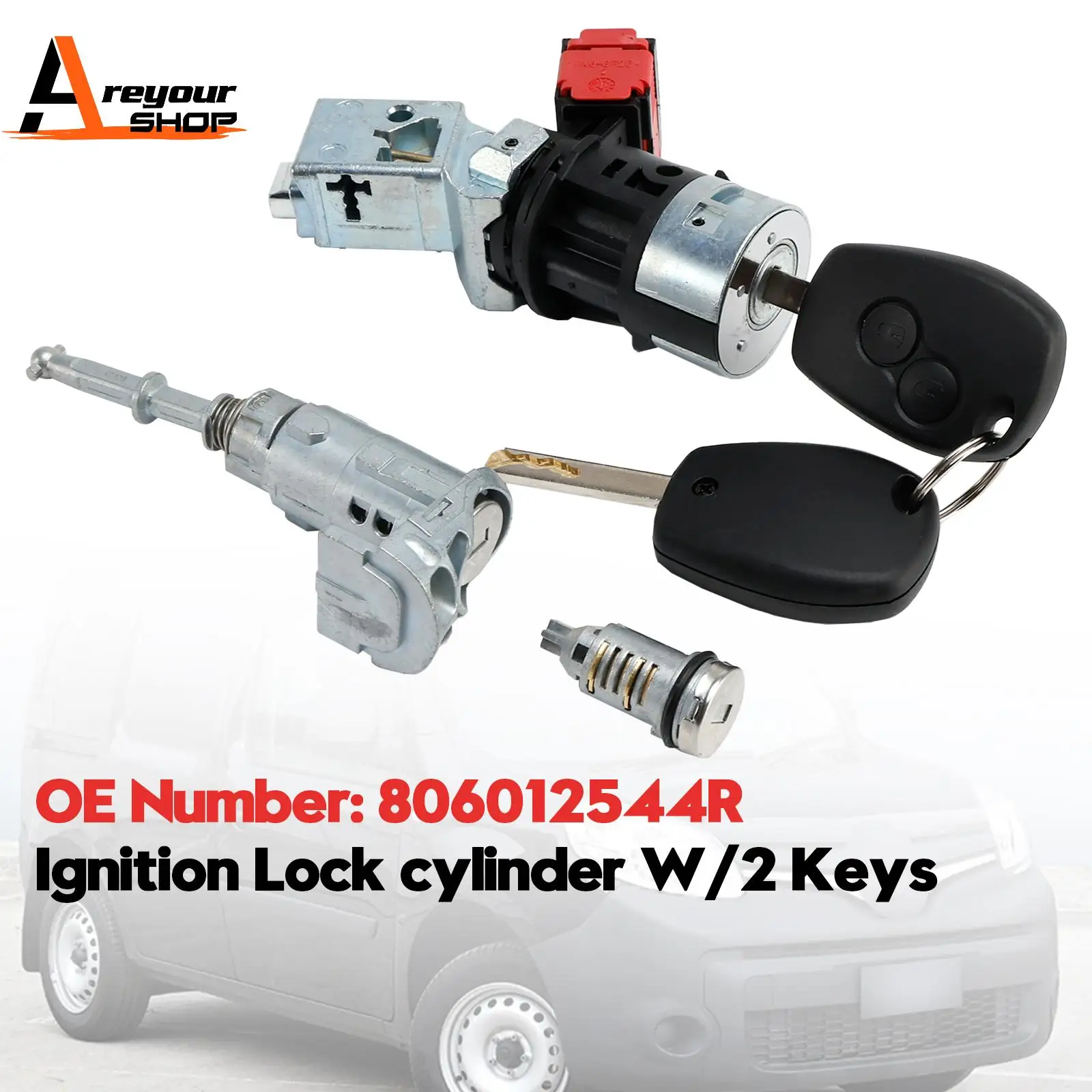 

Ignition Lock cylinder W/2 Keys 806012544R for Renault Kangoo II Master III