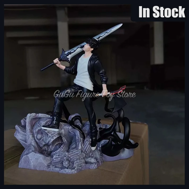 20cm Solo Leveling Figure Jin Woo Sung Anime Figure Cheng Xiaoyu Pvc Customized Statue Figurine Model Doll Collection Toys Gifts