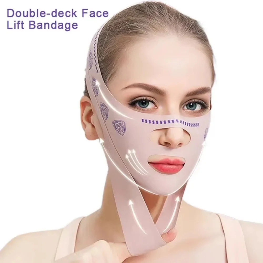 Opaska wyszczuplająca do twarzy dla kobiet Pas do podnoszenia twarzy V Line Shaper Cheek Chin Lift UP Strap Anti Wrinkle Band Beauty Facial Care Tools