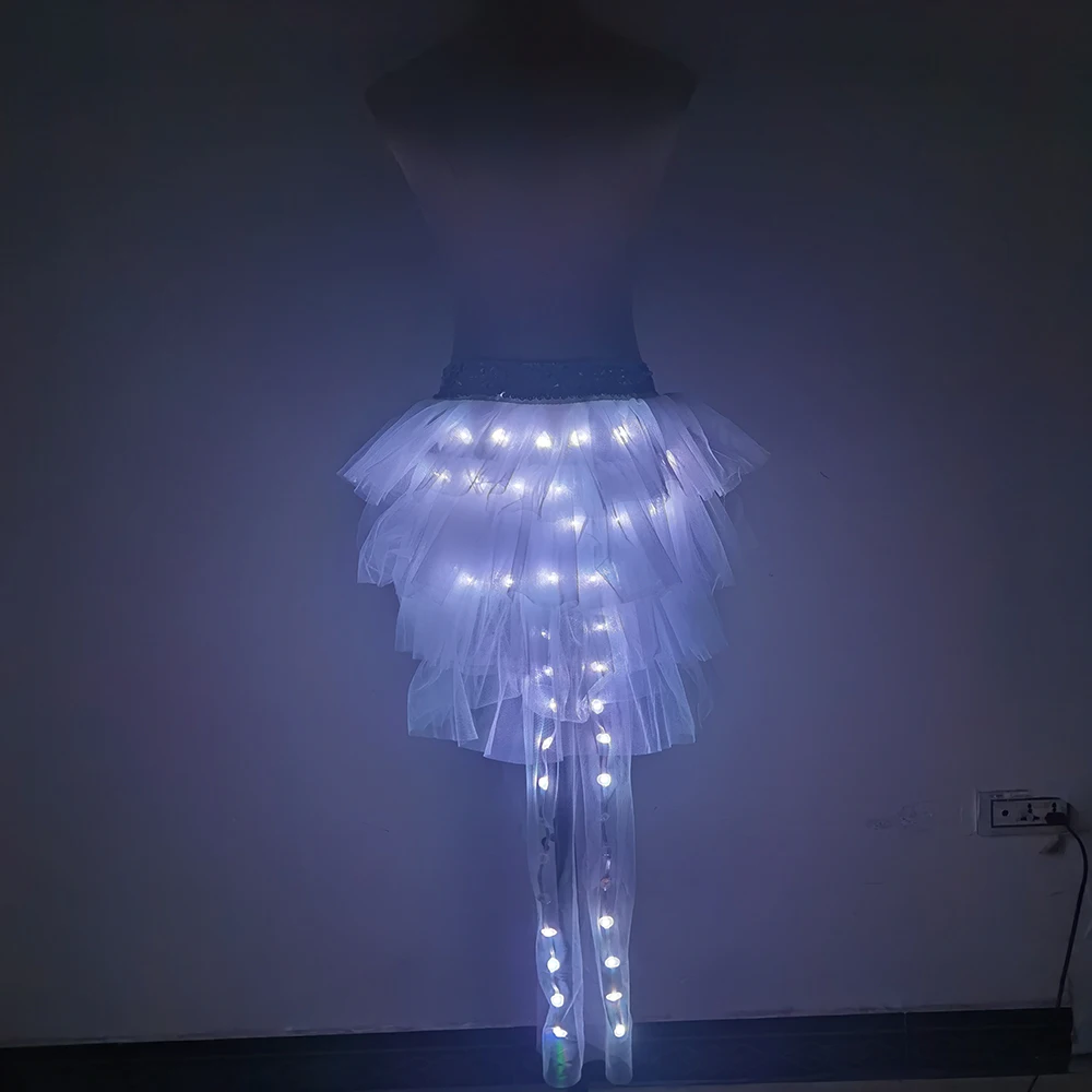 Fashion Dance LED Tutu Skirt Up Neon Fancy Rainbow Mini Tutu Fancy Costume Adult light Skirt TFS Corset Tutu Skirtr