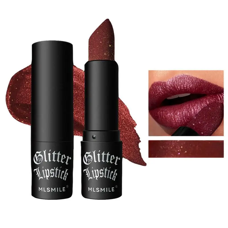 Glitter Lipstick Diamond Shiny Lipstick Shimmer Lipstick Wodoodporny matowy balsam do ust Diamond Pearlescent Metallics Lipstick