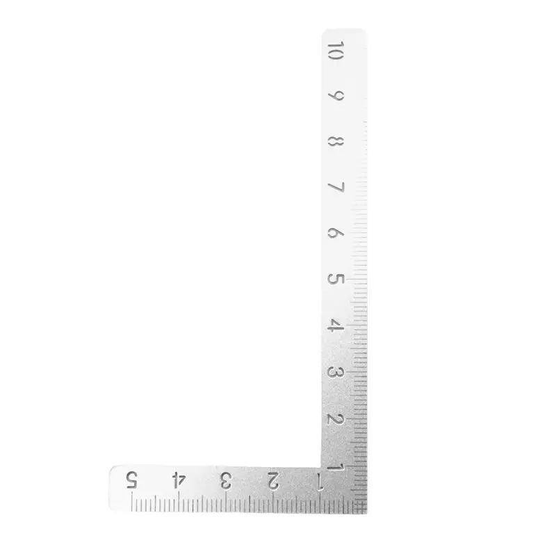 [NEWA08R】 Mini Square 10X5cm 90 Degree Stainless Steel Angle Ruler Small Turning Ruler Woodworking