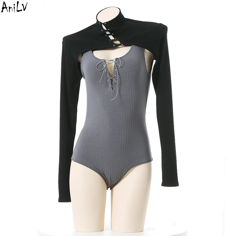 AniLV 2023 Summer Girl Anime One-piece Swimsuit Costume School Student Bodysuit Swimwear Uniform Cosplay