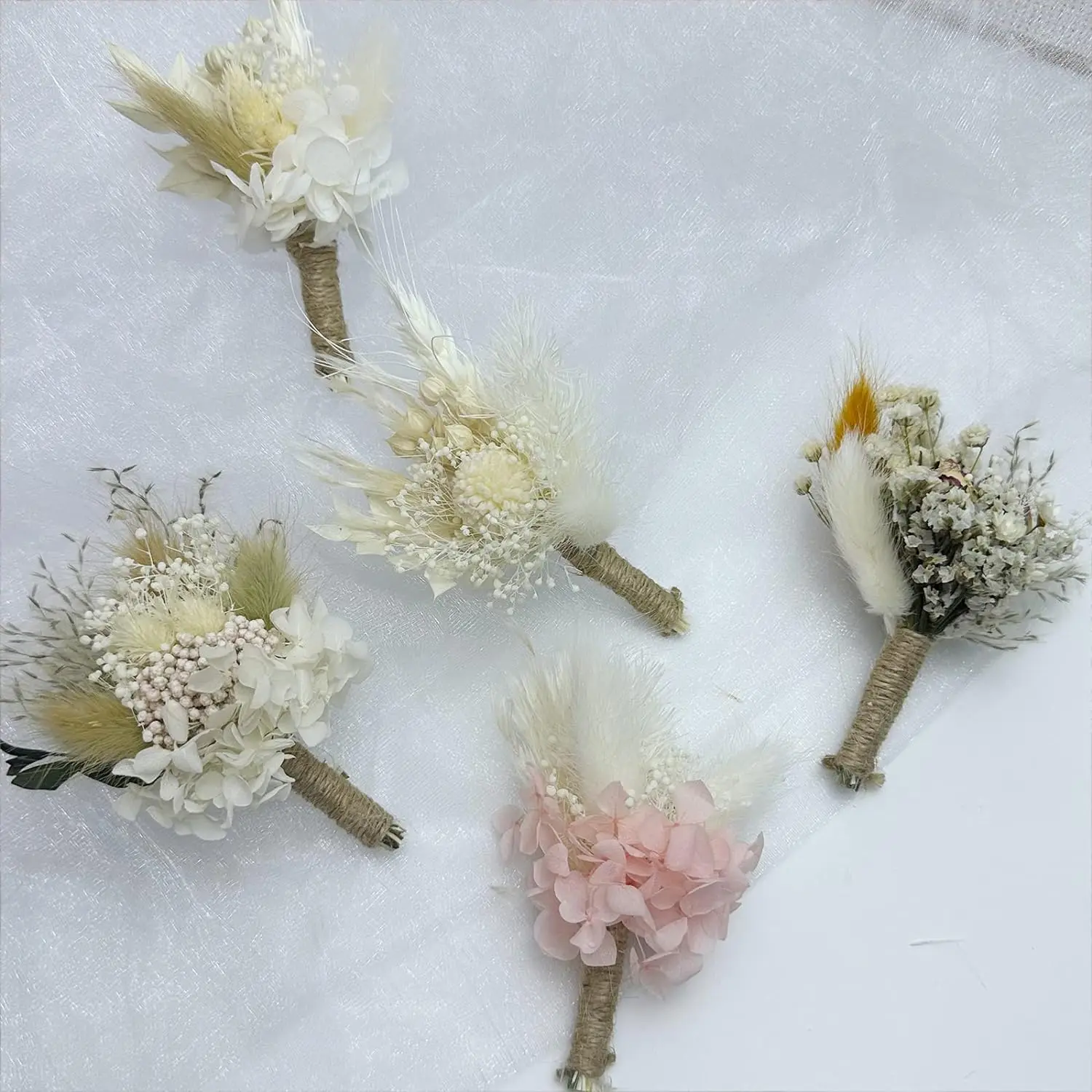 

Nature Dried Flowers Boutonniere for Wedding, Bridesmaid Flower, Groom and Groomsmen Guests, Boho Rustic Vintage Anniversary