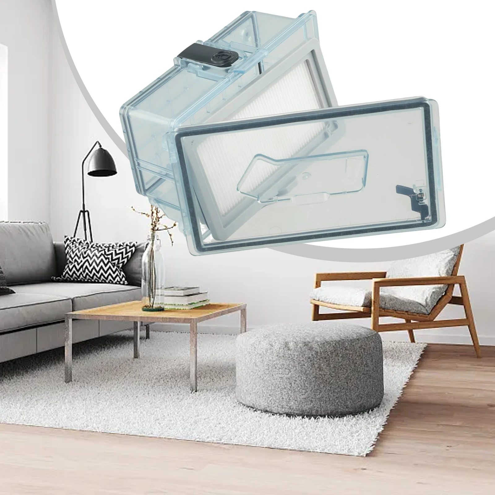 

Dust Box Filter with Dust Bin Compatible for Samsung Powerbot E VR05R5050WK Robot Vacuum Cleaner to Maintain Cleaning Efficiency