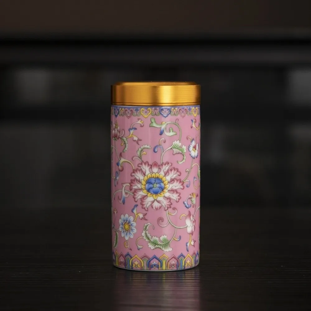 

Sealed Jar Ceramic Empty Tea Tin Can Mini Chinese Style Tea Packaging Box Versatile Exquisite Green Tea Canister Green Black Tea