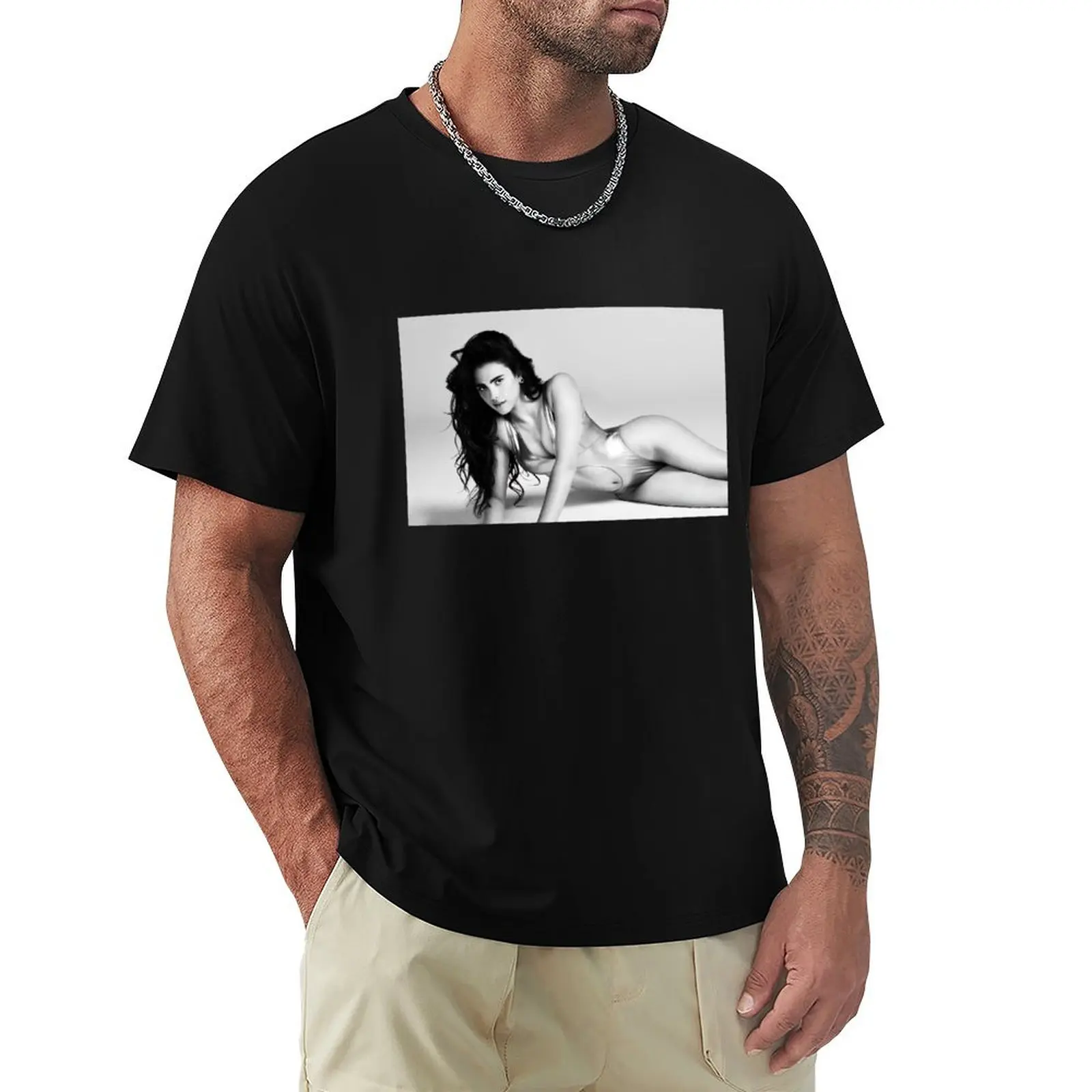 

Sexy Margaret Qualley T-Shirt street wear for a boy mens fashion
