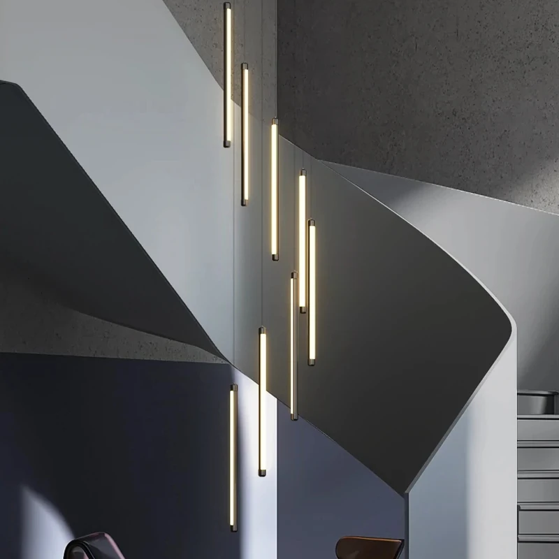 Plafonnier LED Suspendu au Design Nordique Moderne, Éclairage d'Nik, Luminaire Décoratif de Plafond, Idéal pour un Salon, une Villa, une Salle à Manger, une Chambre à Coucher ou des Escaliers
