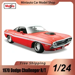 New Product In Stock Maisto 1:24 1970 Dodge Challenger R/T Muscle Car Alloy Miniature Diecast Model Dodge Car Toy Christmas Gift