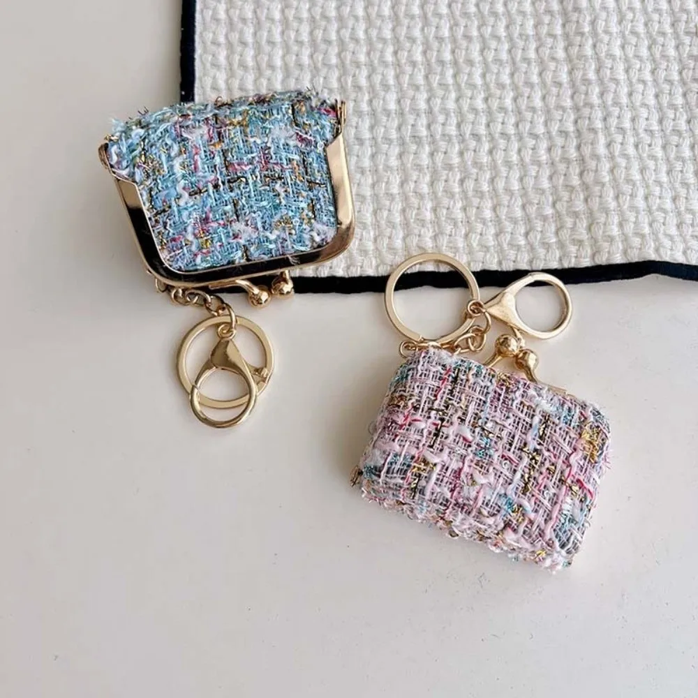 Exquisite Kiss Lock Closure Jewelry Storage Pouch Mini Multi-Use Coin Purse Colorful Pattern Portable Jewelry Box Women