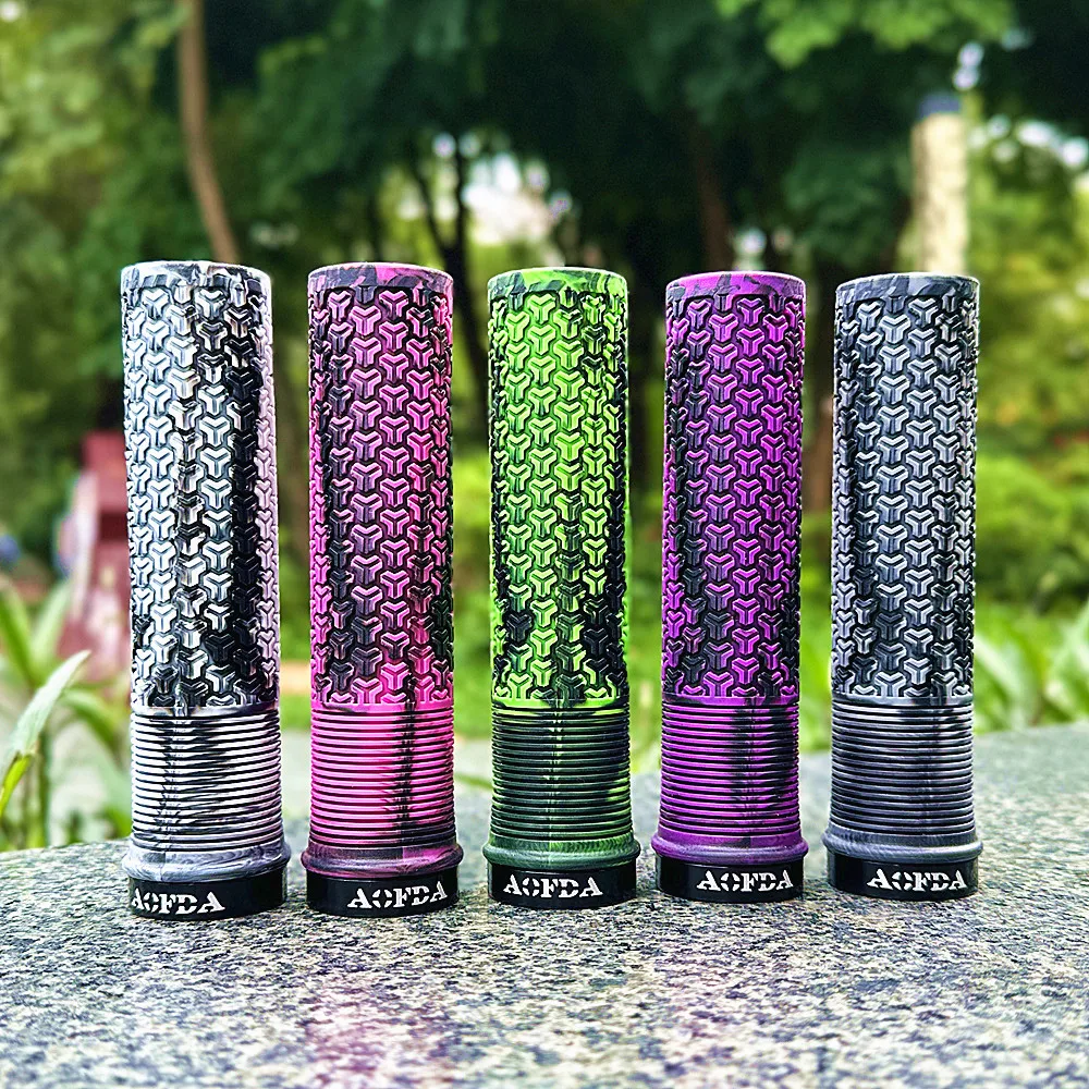 Universal Mountain Bike Grips Rubber Anti-slip Shockproof Sealed Single Side Lock Soil Slope Car Bicycle Grips Parts