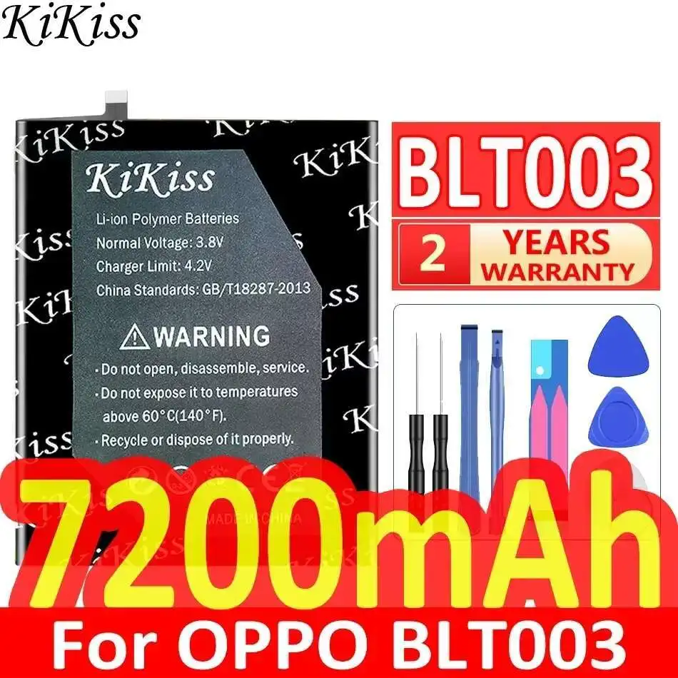 

Аккумулятор KiKiss 7200 мАч для OPPO BLT003 Realme Pad Mini Wi-Fi 4G LTE RMP2105