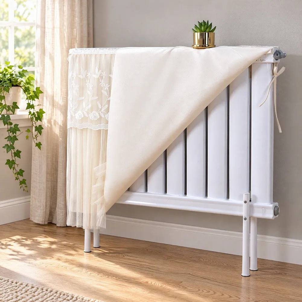 Lace Radiator Dust Cover 140x70cm Anti-Smoke Protection-Cloth For Wall Mounted Heater Home Decor Indoor Air Quality Accessory