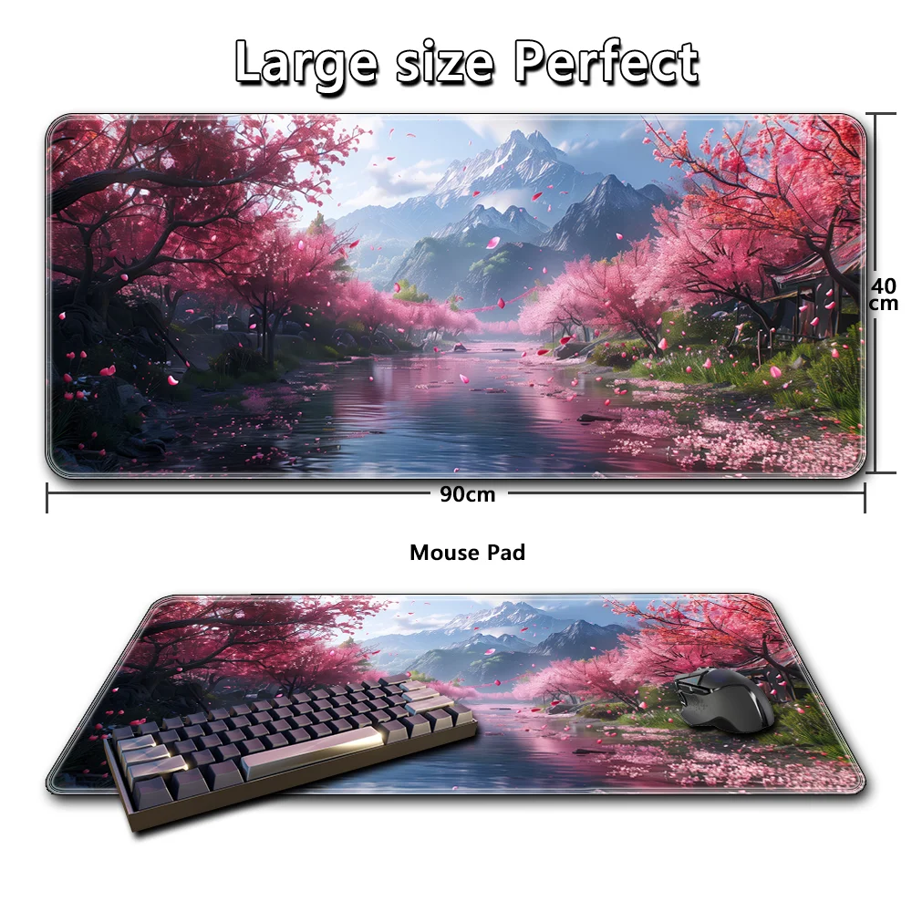 

Beautiful Spring Cherry Blossoms Japanese Personalized Female Pattern Mouse Pad Desktop Pad Keyboard Pad