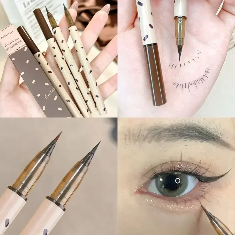 Ultra Fine Liquid Lying Silkworm Eyelash Pen Eyeliner Highlighter Pencil Smooth Lasting Eye Shadow  Matte Brown Gray