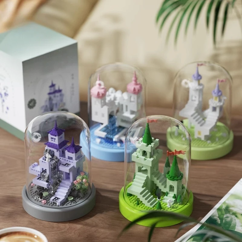 

SEMBO Valley Castle Building Blocks Twin Towers Water Palace Trendy Creative Handmade Assembled Toys Desktop Ornaments Gifts