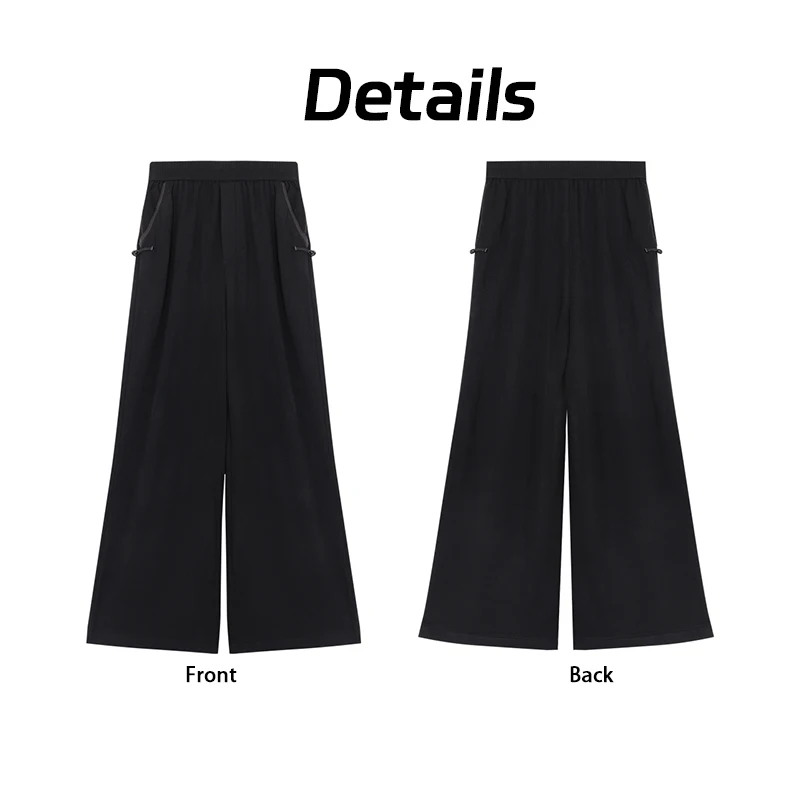 LI SILK CLOUD Cashmere Trousers- Soft Warm, Classic Straight Fit, Luxury Winter Guangdong Black Pearl Guangdong Gauz