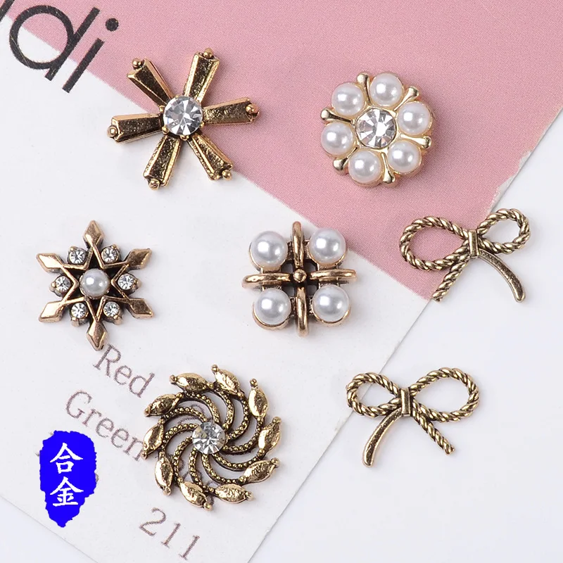 

100 pieces set DIY handmade clothing button accessories Korean version retro series, wholesale in stock with manufacturers