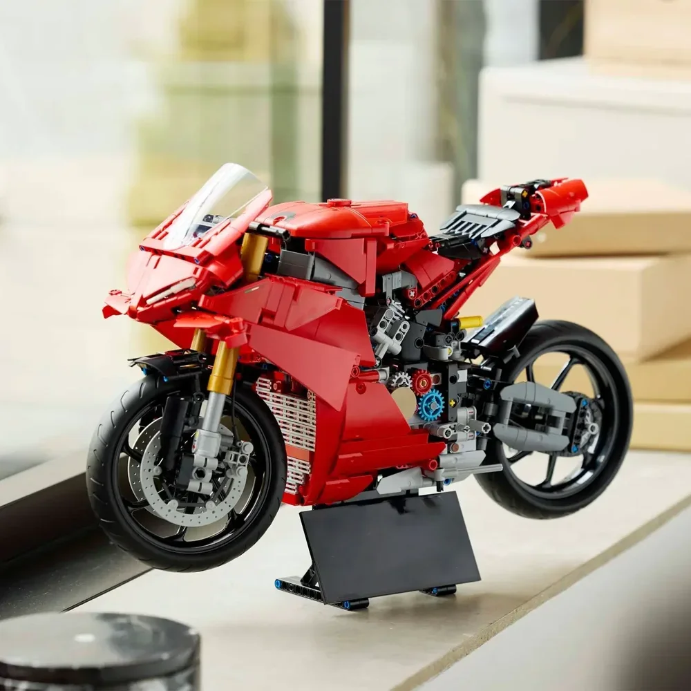 

Конструктор «Механическая серия» 2026 Red Ducati, совместимый с 42202 MOC, набор для самостоятельной сборки, 1603 детали, рождественский подарок для взрослых и детей