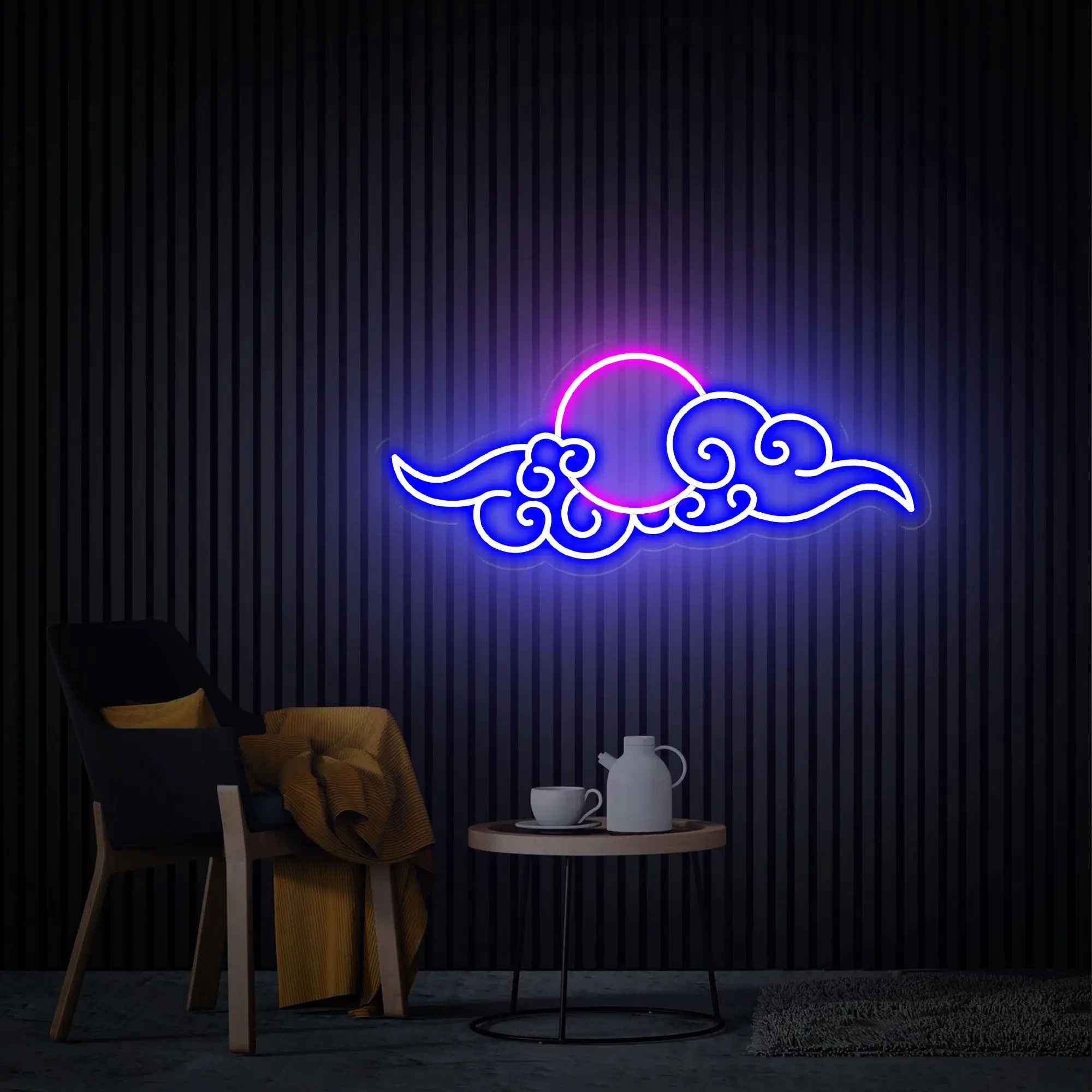 Anime Cloud Sunset Neon Wall Art Decor Custom Birthday Gift Kids Bedroom Playroom Neon Kids Room Nursery Home Decor