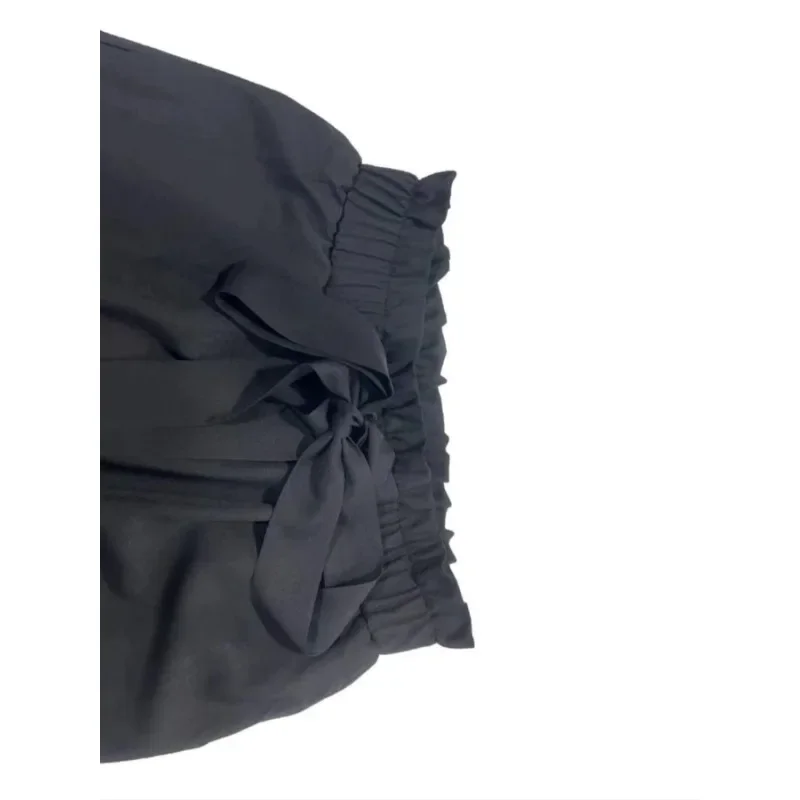 プラスサイズ 1XL-5XL 女性の新しいファッショナブルなソリッドカラーのズボンレディースレースアップウエスト多用途ストレートレッグカジュアルパンツ