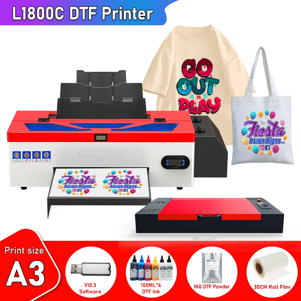 

Принтер A3 L1800 DTF, принтер для быстрой передачи DTF, принтер dtf A3 для печати «сделай сам» на темноте и яркости, футболка, джинсы, худи, ткань