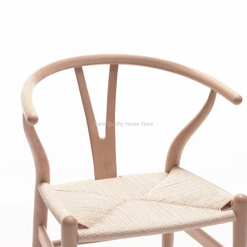 Nordic Style Solid Wood Chair Restaurant Cafe Homestay Restaurant Study Balcony Armrest Beech Y Chair